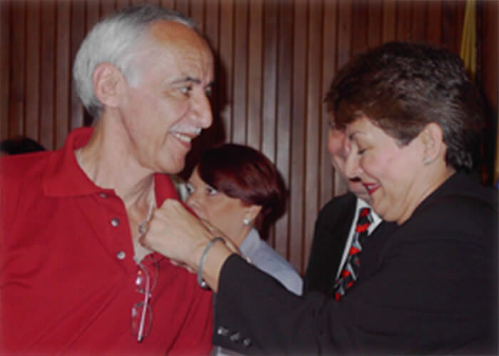 Freddy Lugo Lugo y Dra. Tania Navarro, Decana