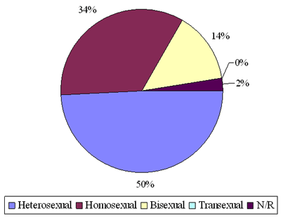Gráfico N.- 03 Orientación Sexual. Centro de Atención a Personas con Enfermedades Infectocontagiosas. Caracas 1999-2005.