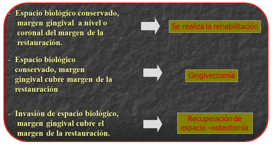Cuadro 1 Alternativas de tratamiento para la alteración del espacio biológico Adaptado de Lindhe J y cols. 2003